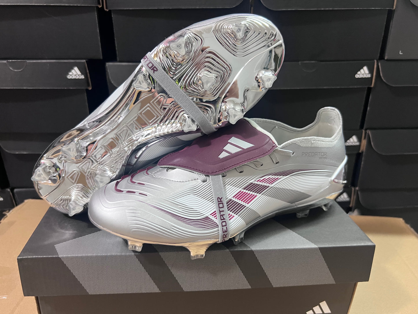 Adidas Prédator Gris / Bordeau JB
