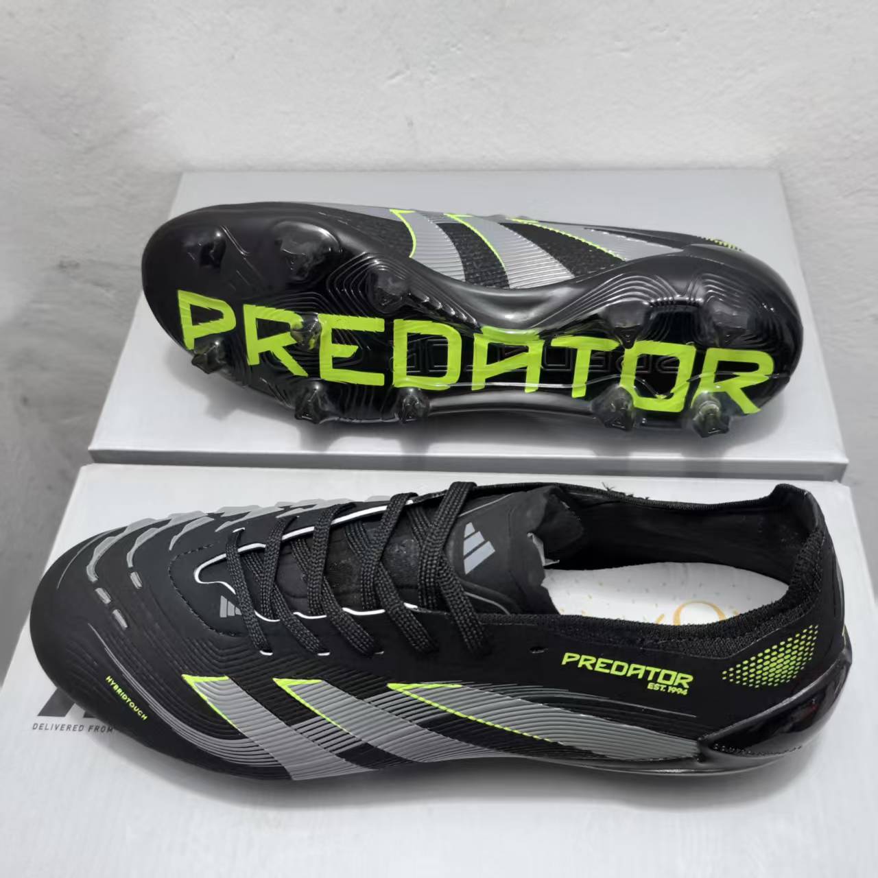 Adidas prédator Noir / Gris / Vert