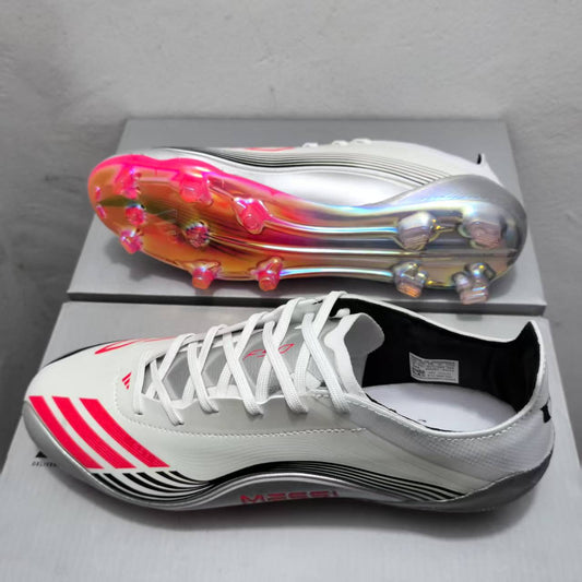 Adidas F50 Blanc / Rouge / Gris Messi