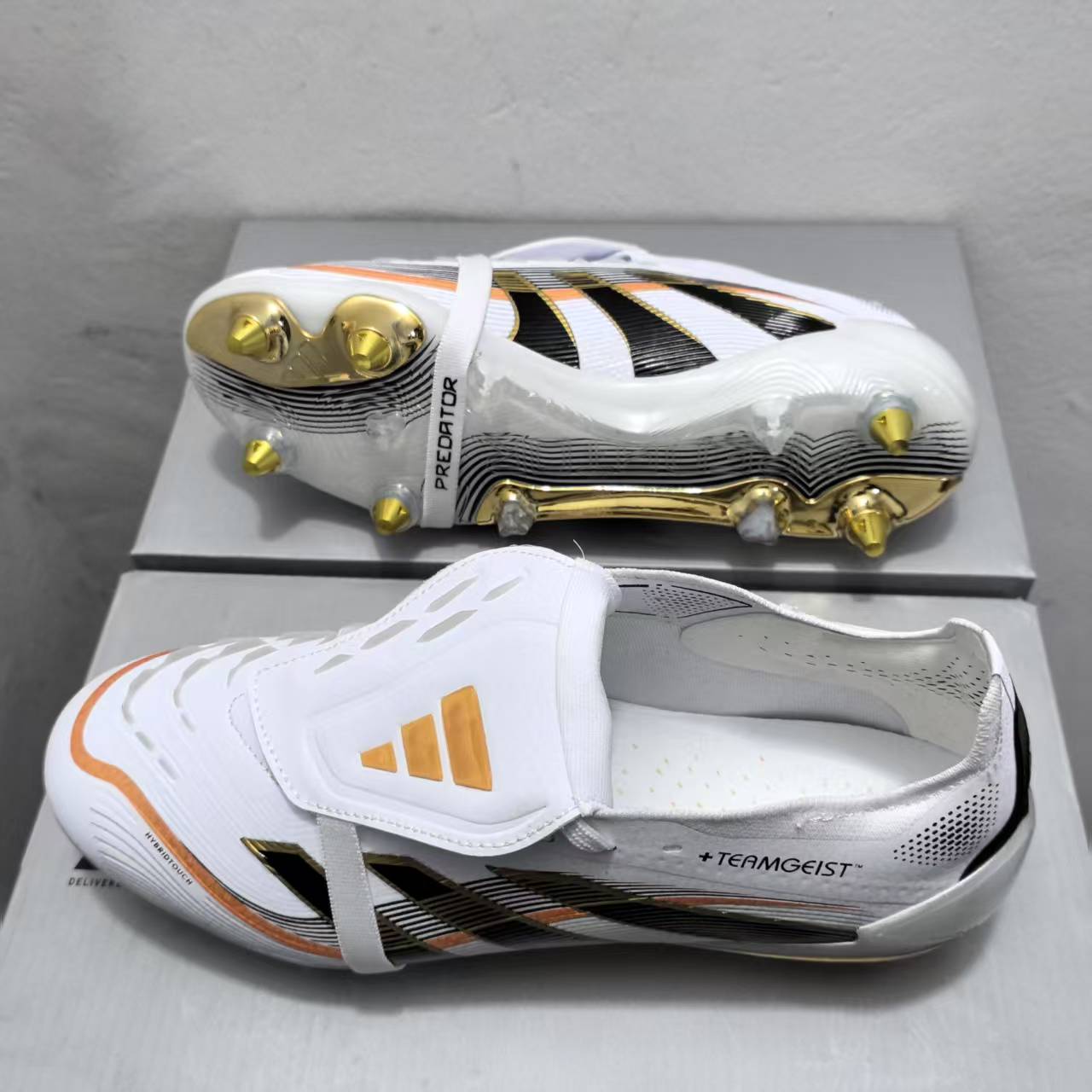 Adidas Prédator Blanc / Noir / Or Fer
