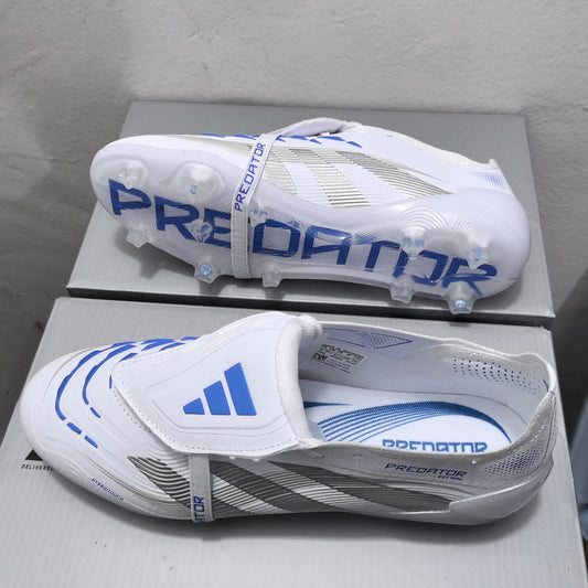 Adidas Prédator Blanc / Bleu Languette