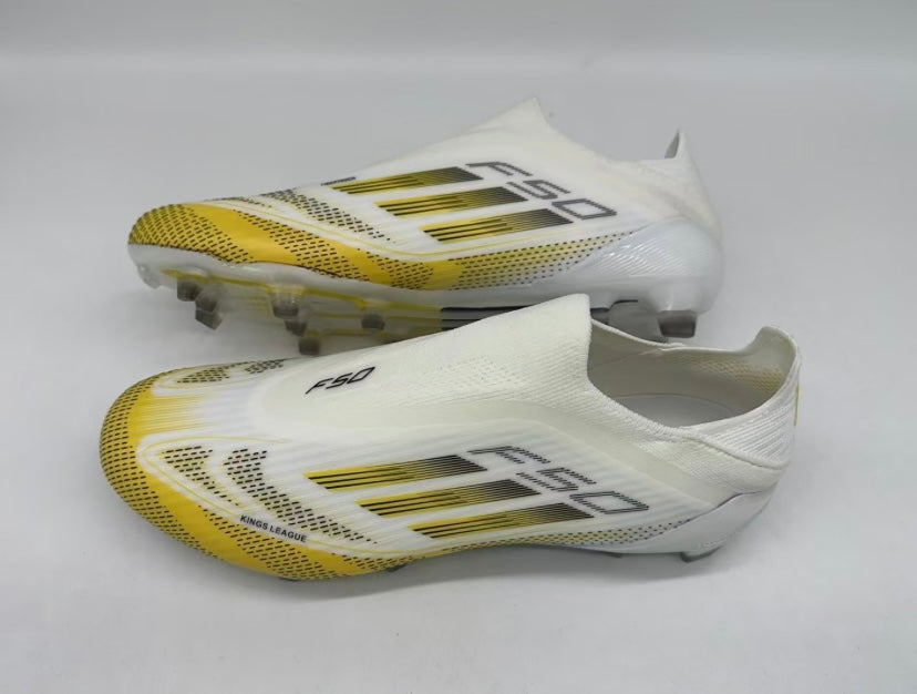 F50 Blanc / Or Laceless